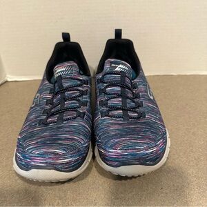 Skechers Dual-Lite Multicolor Women’s Memory Foam Air Cooled Slip-on Sneakers